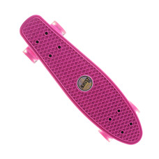 Скейт пенни борд Penny Board P23 с светящимися колесами малиновый
